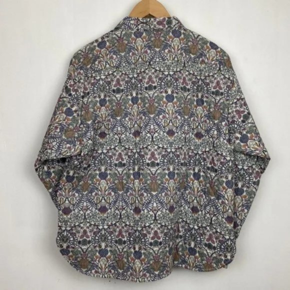 NWT J.Crew x Liberty 10 Diamond Quilted Shirt Jacket William Morris Print - Picture 11 of 11
